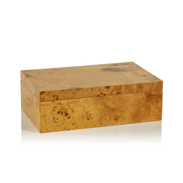 Joss & Main Almeda Burl Wood Design Decorative Box Wayfair